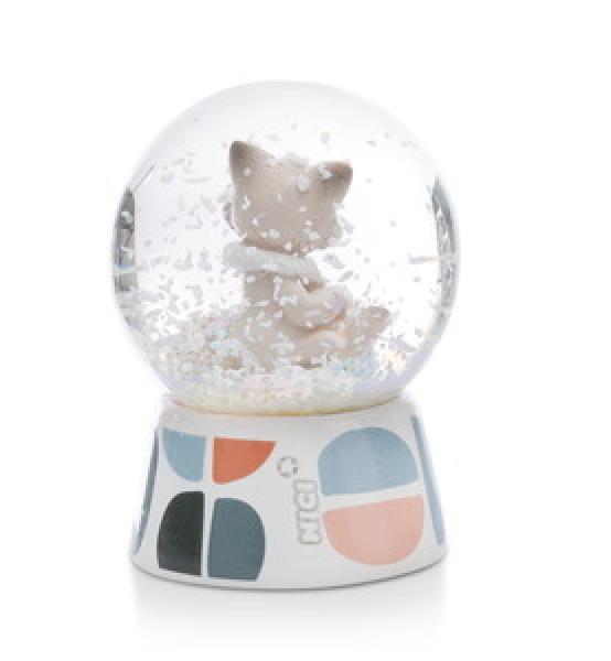 NICI 61324 - Schüttelkugel Polarfuchs Vanja, 6,5 cm
