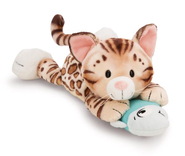 NICI 62151 - Kuscheltier Katze Bengal & Fisch, 30 cm
