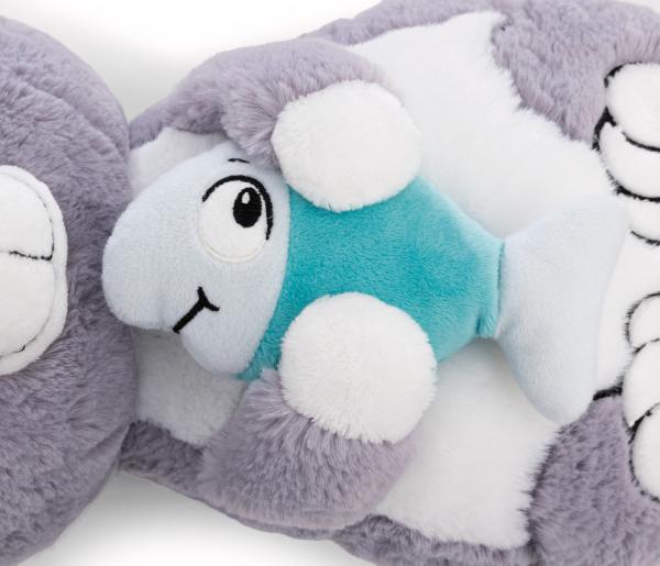 NICI 62166 - Kuscheltier Katze grau & Fisch, 40 x 20 cm