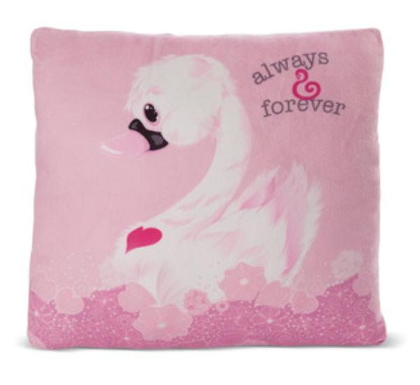 NICI 48275 - Kissen Love Schwan weiß, 30 x 30 cm