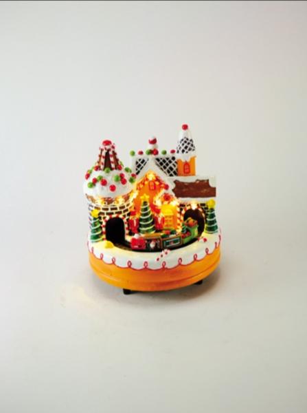 Spieluhrenwelt 64061 - Lebkuchenstadt mit Zug Spieluhr