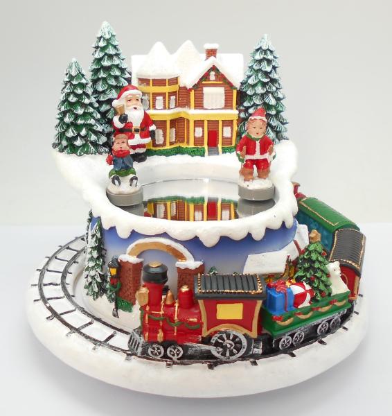 Spieluhrenwelt 65106 - Tanzende Kinder und drehender Zug Spieluhr