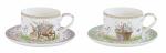 Easy Life SPBL0132 - Spring Bloom Tassen mit Untertassen, 2er SET, 240 ml