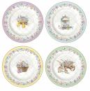 Easy Life SPBL0924 - Spring Bloom Teller, 4er SET, klein, 19,0 cm