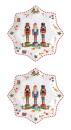 Easy Life VNUT1001- "Vintage Nutcracker" 2 Dessertteller in Geschenkverp., 20 cm