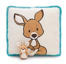 NICI 61730 - Kissen Känguru mit 3D Kind, 30 x 30 cm quadratisch